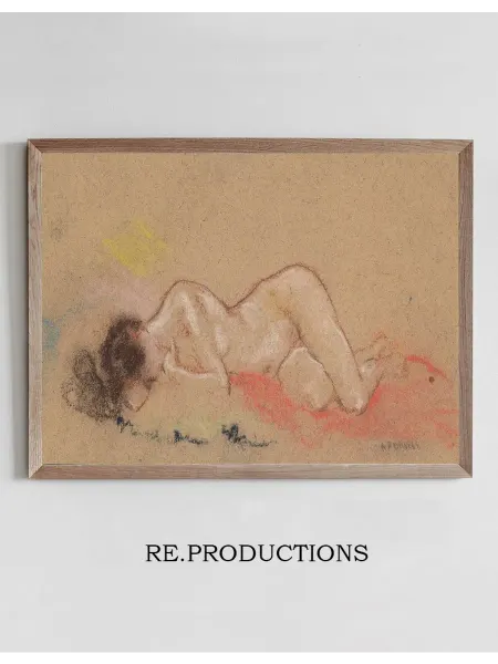 Re.productions Постер Reclining Female Nude with - Arthur Bowen Davies