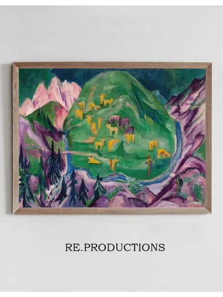Re.productions Постер Galtviehweide - Ernst Ludwig Kirchner