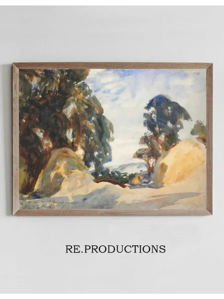 Re.productions Постер Landscape with trees - John Singer Sargent