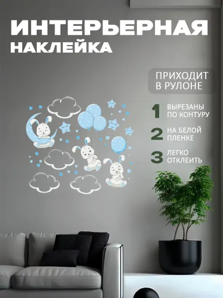 Новый мерч Наклейка интерьерная Детская