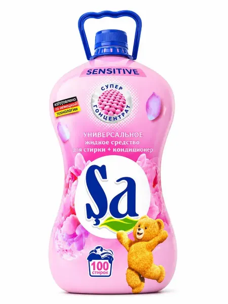 Sa гель для стирки Гель для стирки Sensitive 2в1 + кондиционер, 100 стирок