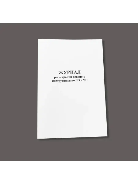 Нет бренда Журнал вводного инструктажа по ГО и ЧС, книга учета, 60 стр