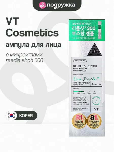 VT COSMETICS Сыворотка в стиках для лица REEDLE SHOT 300 с микроиглами 6x…