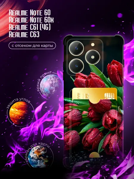 Realme Чехол с картой для Note 60 Note 60x