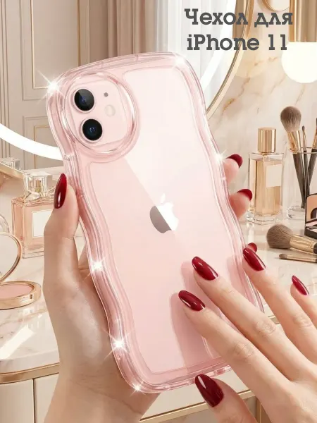 La Bella Gadgetella Чехол на iPhone 11, объемный, с сердечком на камере
