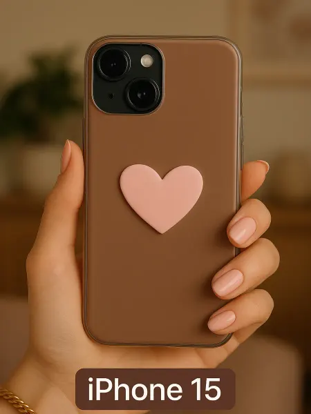 ChesnoCase Чехол на Iphone 15 женский с сердечком