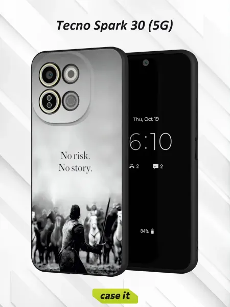 Case it Чехол на Tecno Spark 30 5Gс принтом No risk