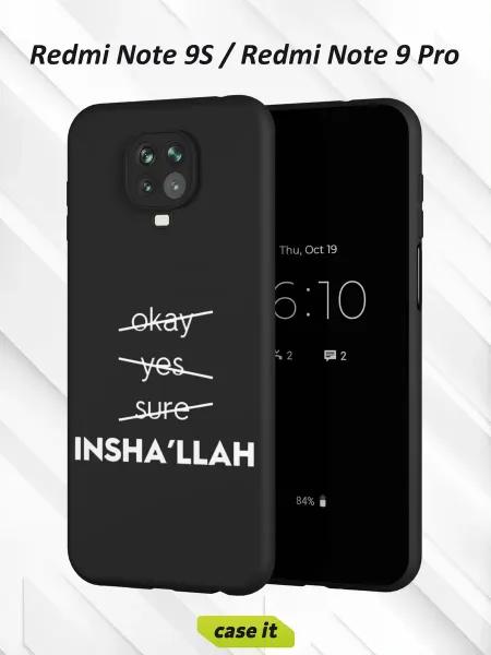 Case it Чехол на Redmi Note 9S и 9 Proс принтом Inshallah