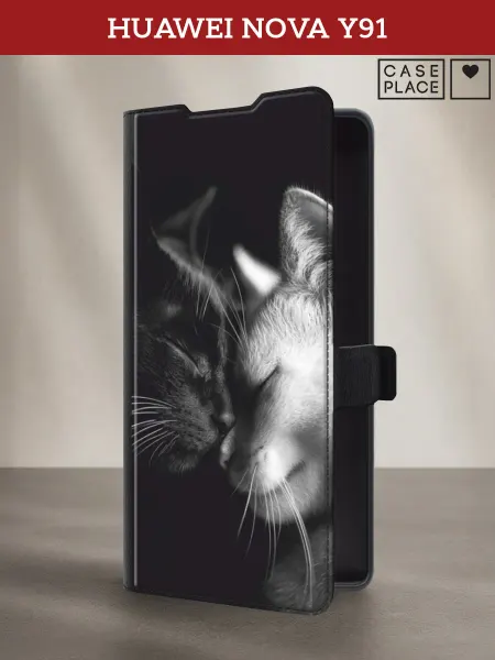 Huawei Чехол-книжка на Nova Y91 с котиками