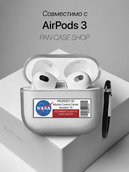 PANCASE Чехол на AirPods 3 с принтом NASA