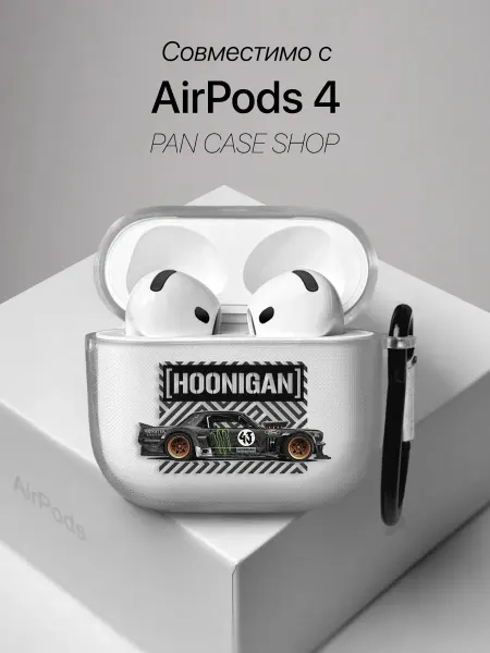 PANCASE Чехол на AirPods 4 с принтом Hoonigan