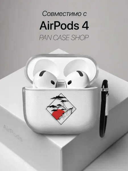 PANCASE Чехол на AirPods 4 с Японским принтом