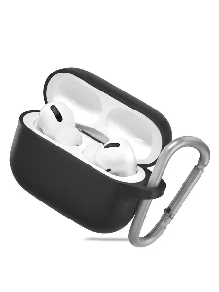 BLUEO Чехол для AirPods Pro силиконовый с карабином