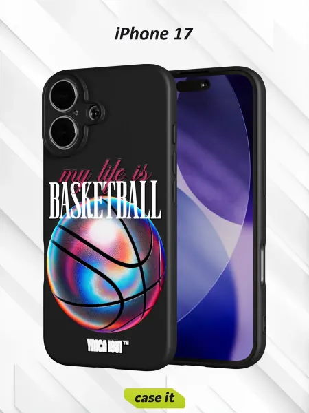 Case it Чехол на iPhone 17 с принтом Баскетбол