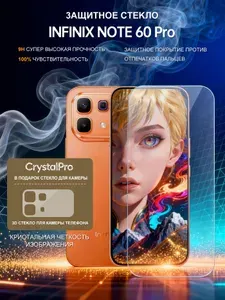 Защитное стекло для Infinix note 60 pro на Экран и Камеру КристаллПро