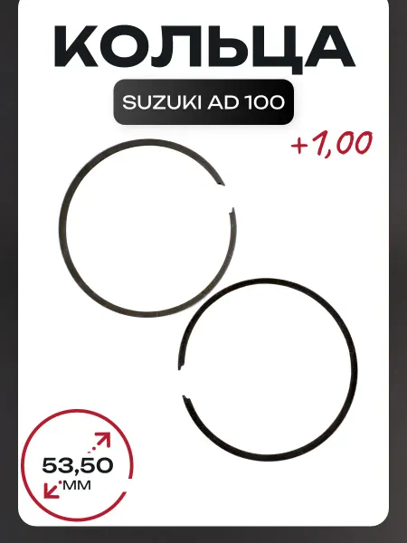 Vsmotoshop Кольца Suzuki AD 100 1,00 (Ø53,50) (mod.A)