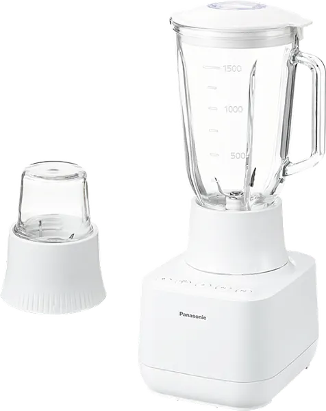 Блендер стационарный Panasonic MX-MG5451WTQ, 800Вт, колка льда, кувшин 2л стекло, мельничка, белый
