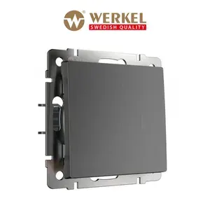 Werkel Выключатель одноклавишный W1110004 графит рифленый IP20