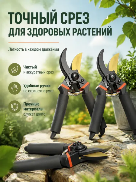 Секатор садовый ручной антискользящая ручка