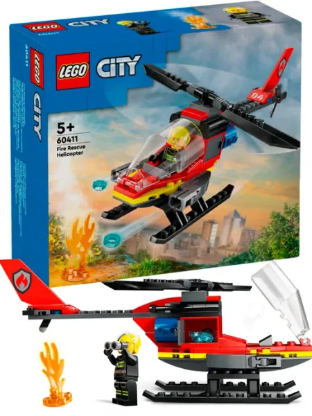 LEGO Конструктор City 60411 Пожарно-спасательный вертолет