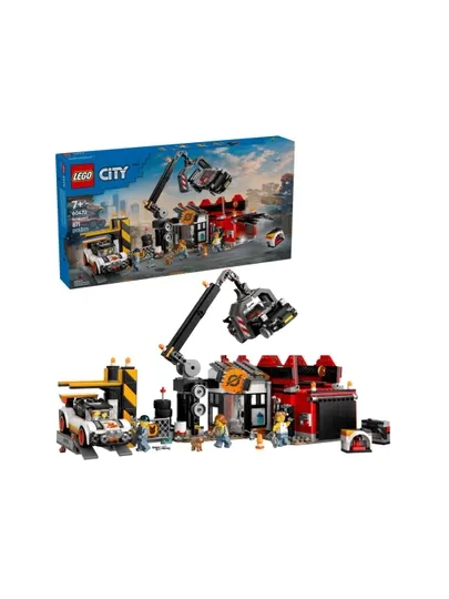 Конструктор LEGO City 60472 Автомобильная свалка, 871 деталей