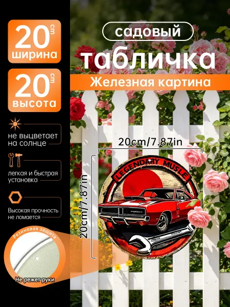 Садовый декор Железная картина Ретро спортивный подарок