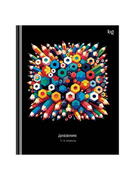 Дневник 1-4 кл 48л (твердый) BG "Карандаши" глянцевая ла