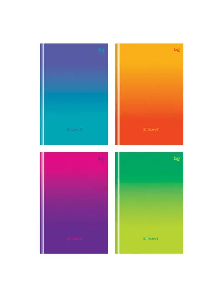 Бизнес-блокнот А6, 64л, евроформат, BG "Bright monocolor"