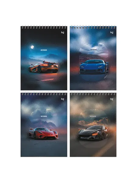 Блокнот А5 60л. на гребне BG "Sportcar"
