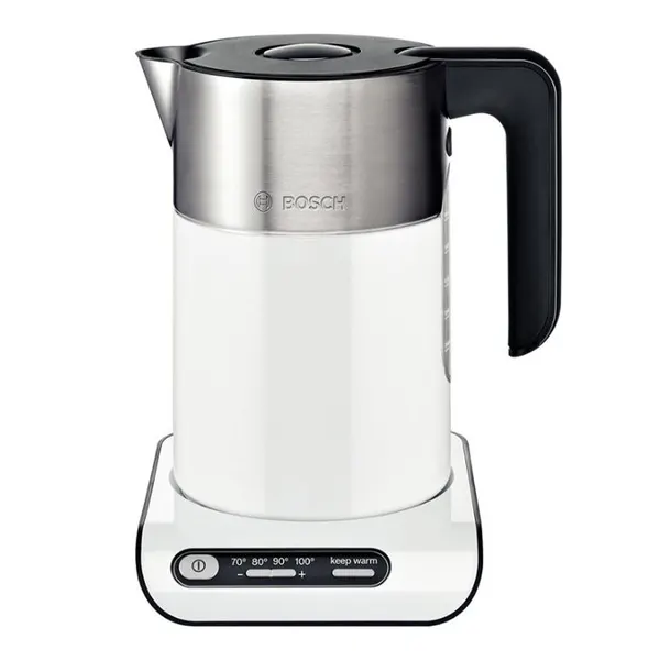 Электрочайник Bosch Styline TWK8611, 1,5 л, 2400Вт, поддержание тепла, белый