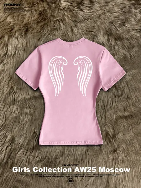 Tishka Облегающая футболка скимс с принтом на спине angel core