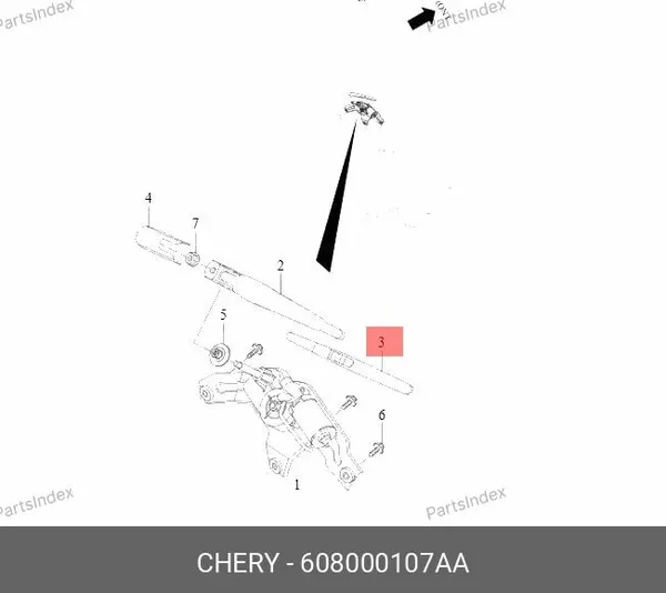 Щетка стеклоочистителя Chery 608000107AA