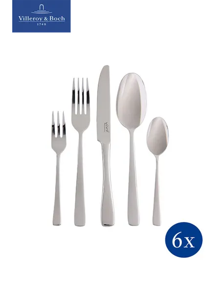 Набор столовых приборов на 6 персон, 30 предметов, Voice Basic Cutlery VIVO, Villeroy & Boch Group, Нержавеющая сталь