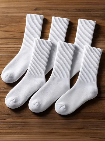 DZEN&SOCKS Носки белые высокие набор