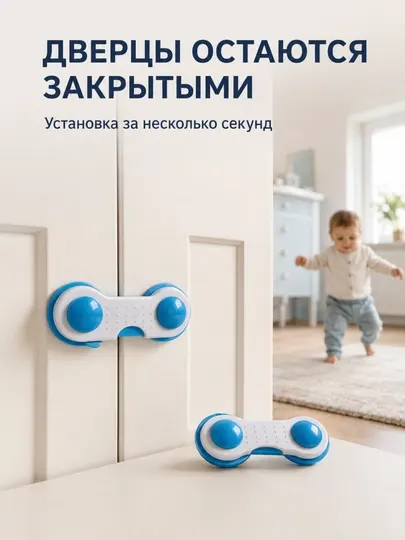 MANDY Детская защита для мебели: замки и накладки на углы, 2, 4 шт