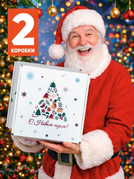 Два Цвета Подарочная коробка новогодняя 2026