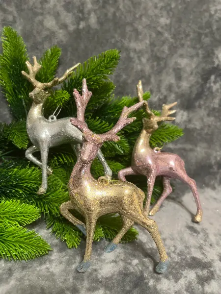 HOLIDAY CLASSICS Елочная игрушка, олень искристый