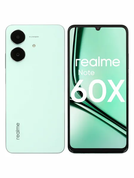 Смартфон REALME Note 60x, 4/128 Gb, Ростест (EAC), Зеленый