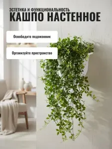 Кашпо настенное подвесное 2 литра 2 шт горшок для цветов