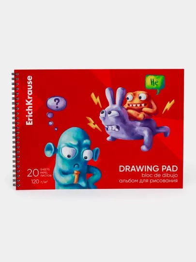 Альбом для рисования на спирали ErichKrause Jolly Friends, А4, 20 л, микроперфорация 61519