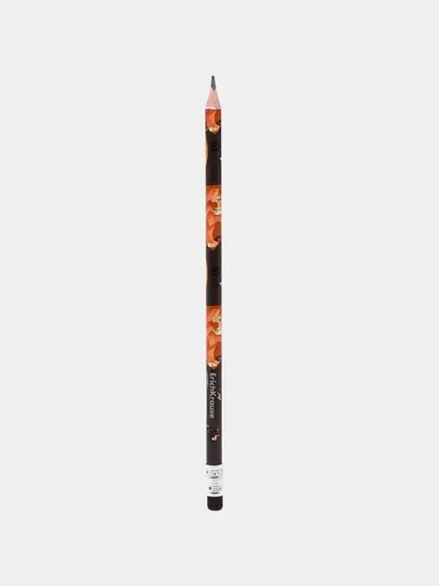 Чернографитный карандаш пластиковый ErichKrause Happy Capy, круглый, с ластиком, HB 61999