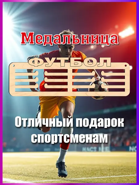 Eco-product Спортивная медальница Футбол