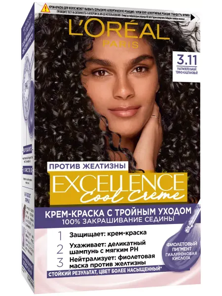 EXCELLENCE Краска крем для волос Excelence 3.11
