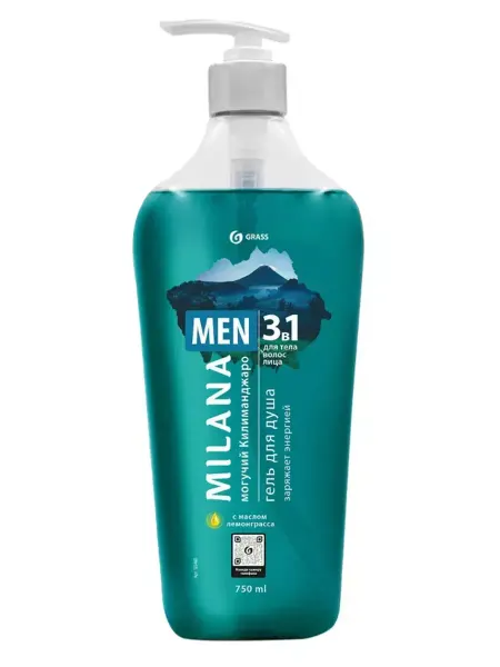 GRASS Milana MEN гель для душа Могучий Килиманджаро 750мл 125782