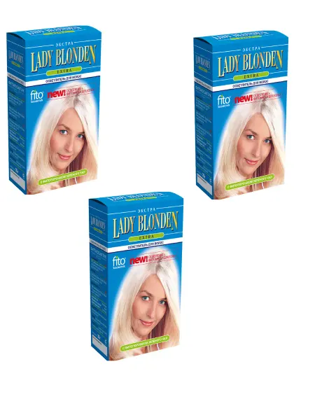 Fito косметик Осветлитель Lady Blonden Extra 35 г, 3 шт