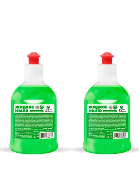 Clean&Green Жидкое мыло Увлажняющее Яблоко, 250 мл, 2 шт