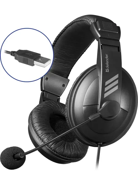 DEFENDER Наушники игровые с микрофоном (63752) 750U USB