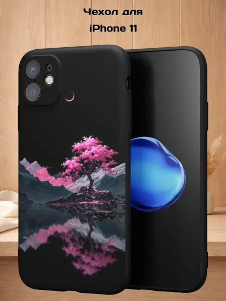 Case Style Чехол на iPhone 11 с принтом Дерево Сакуры