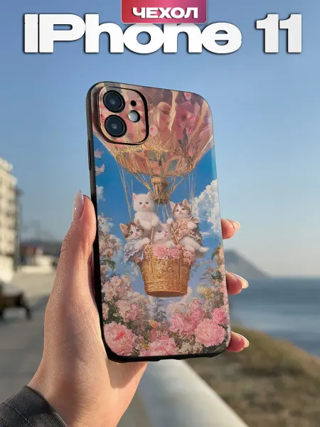 PBl store Чехол на iPhone 11 с принтом cute Котики