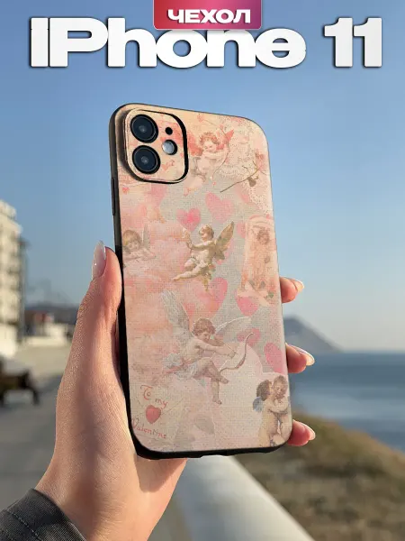 PBl store Чехол на iPhone 11 с принтом Ангелы Y2K